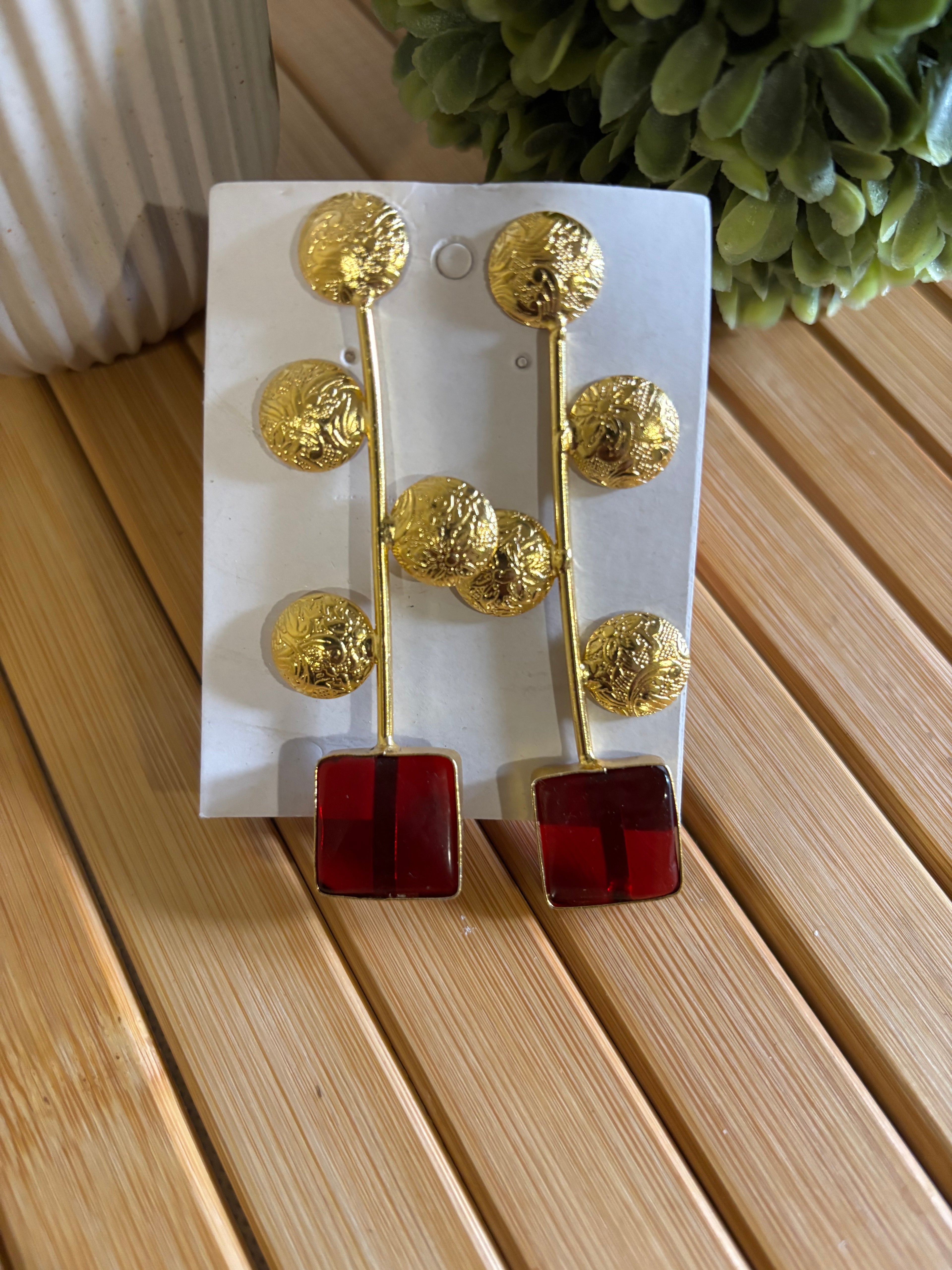 Crystal Square Earring
