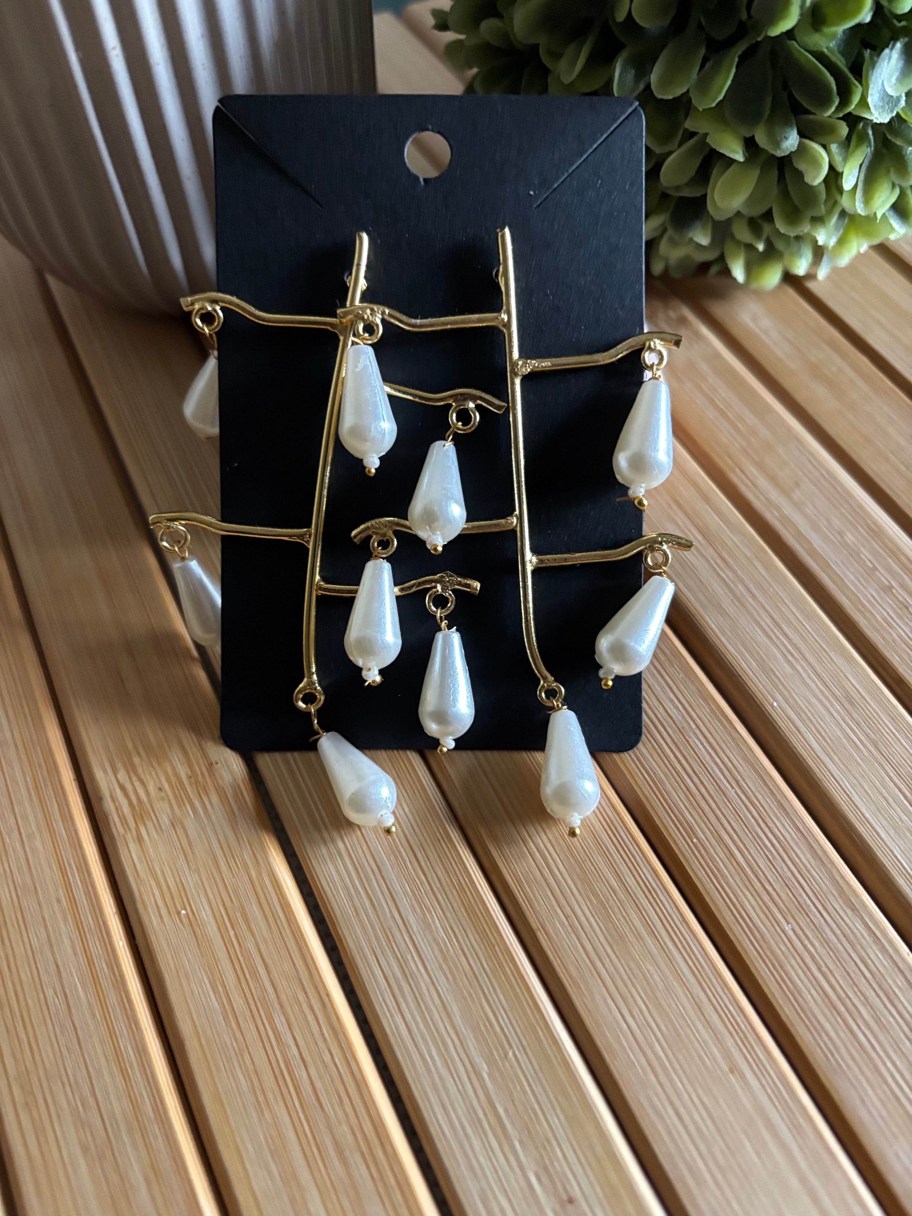White Lamp Earring