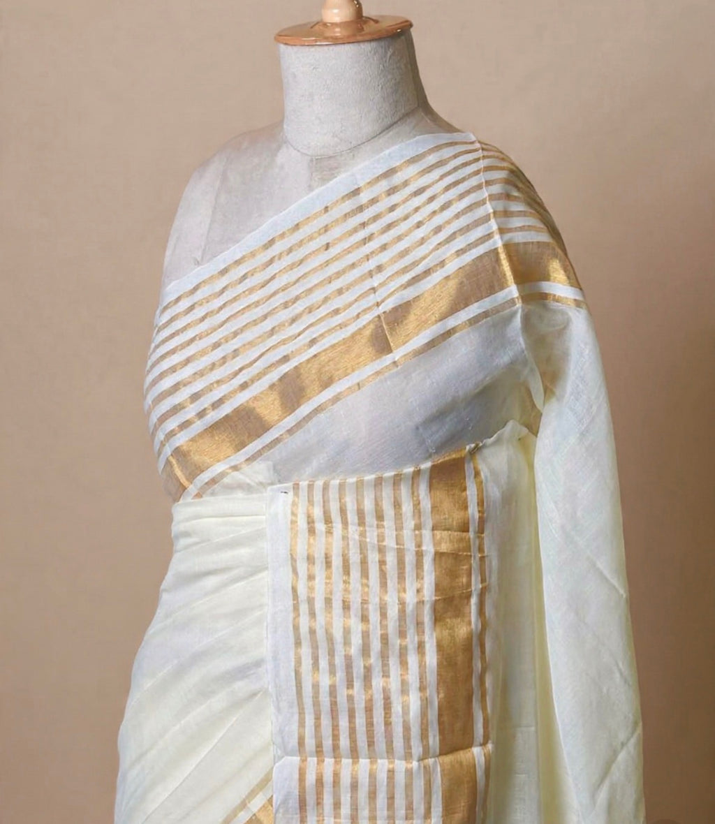 Soft Mul Cotton - Traditional Gold Border