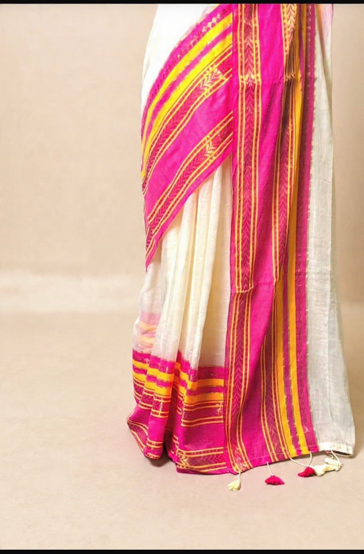 Viral Aparna Pink and Yellow Soft Mul Cotton Saree