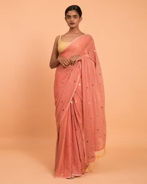 Viral Rashmika Mandanna Khadi Cotton Saree